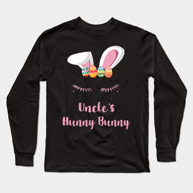 Happy Easter Daddy's Hunny Bunny For Girls Daughter Niece Granddaughter Family Long Sleeve T-Shirt by familycuteycom